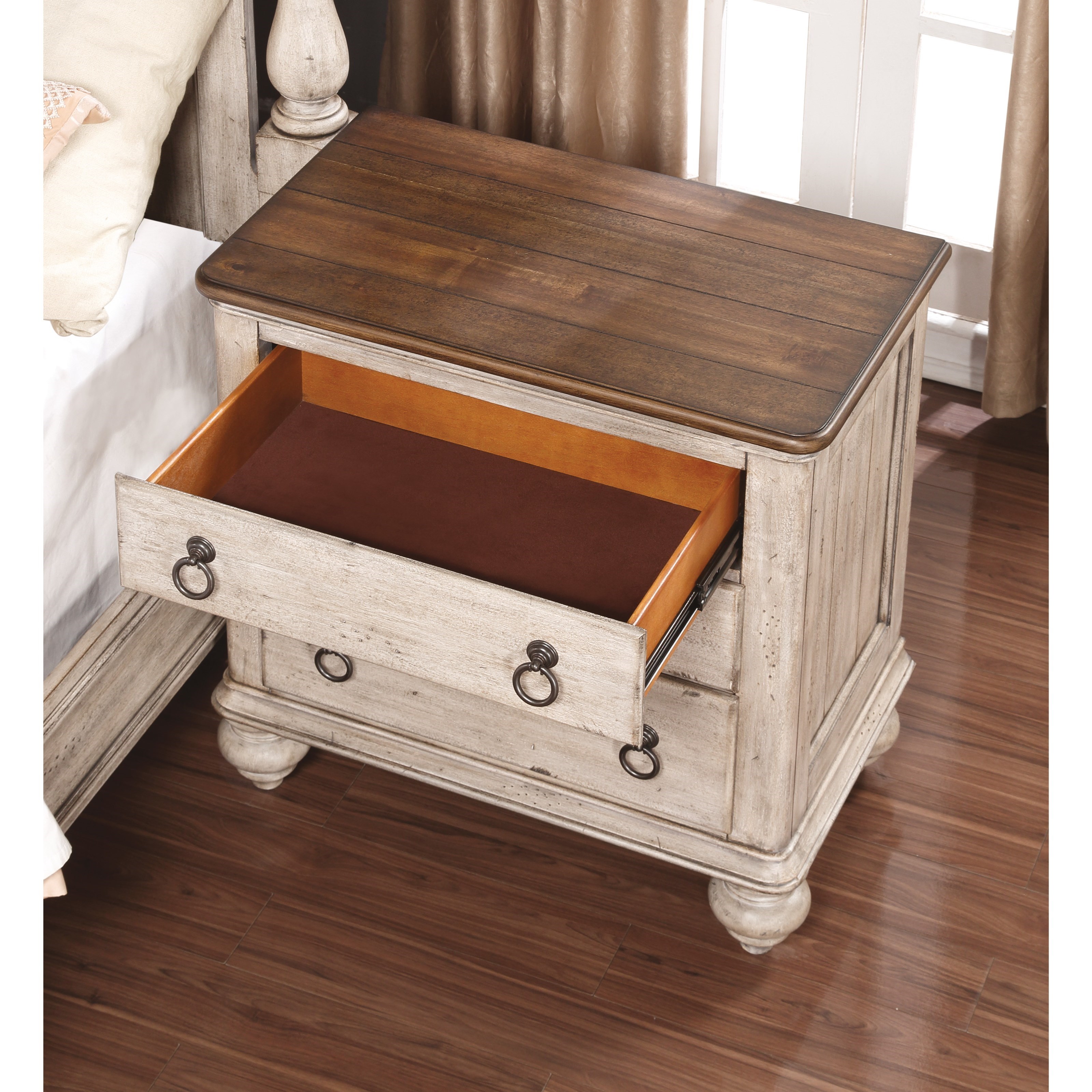 Flexsteel Wynwood Collection Plymouth Relaxed Vintage Nightstand with